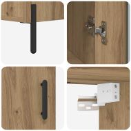 Висок шкаф Дъб 69,5 x 34 x 180 см Инженерно дърво