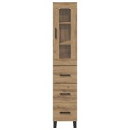 Висок шкаф с чекмедже Дъб 69,5 x 34 x 180 см Инженерно дърво