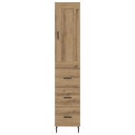 Висок шкаф с чекмедже Дъб 34,5 x 34 x 180 см Инженерно дърво