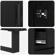 Висок шкаф Черния дъб 69,5 x 34 x 180 см Инженерно дърво