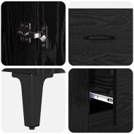 Висок шкаф Черния дъб 69,5 x 34 x 180 см Инженерно дърво