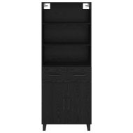 Висок шкаф Черния дъб 69,5 x 34 x 180 см Инженерно дърво