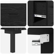 Висок шкаф Черния дъб 69,5 x 34 x 180 см Инженерно дърво