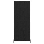Висок шкаф 2 pcs Черния дъб Инженерно дърво