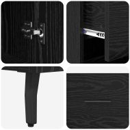 Висок шкаф Черния дъб 34,5 x 34 x 180 см Инженерно дърво