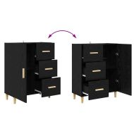 Висок шкаф Черния дъб 69,5 x 34 x 180 см Инженерно дърво