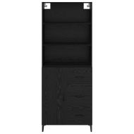 Висок шкаф Черния дъб 69,5 x 34 x 180 см Инженерно дърво