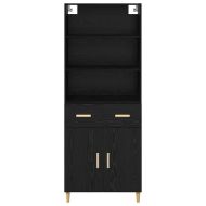 Висок шкаф Черния дъб 69,5 x 34 x 180 см Инженерно дърво