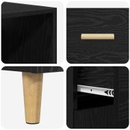 Висок шкаф Черния дъб 69,5 x 34 x 180 см Инженерно дърво