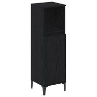 Комплект мебели за баня с рафт 3 pcs Черен дъб Инженерно дърво