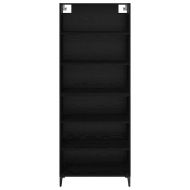 Висок шкаф Черния дъб 69,5 x 34 x 180 см Инженерно дърво