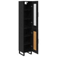 Висок шкаф Черния дъб 69,5 x 34 x 180 см Инженерно дърво