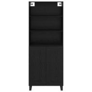 Висок шкаф Черния дъб 69,5 x 34 x 180 см Инженерно дърво