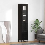Висок шкаф Черния дъб 69,5 x 34 x 180 см Инженерно дърво