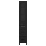 Висок шкаф Черния дъб 69,5 x 34 x 180 см Инженерно дърво