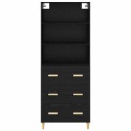 Висок шкаф Черния дъб 69,5 x 34 x 180 см Инженерно дърво