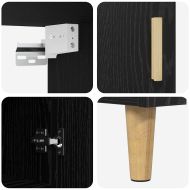 Висок шкаф Черния дъб 69,5 x 34 x 180 см Инженерно дърво