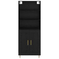 Висок шкаф Черния дъб 69,5 x 34 x 180 см Инженерно дърво