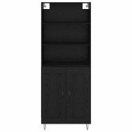 Висок шкаф Черния дъб 69,5 x 34 x 180 см Инженерно дърво