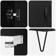 Висок шкаф Черния дъб 69,5 x 34 x 180 см Инженерно дърво