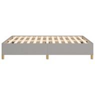 Рамка за легло без матрак, светлосива, 135x190 см, двоен плат