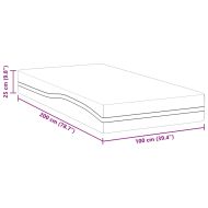 Матрак Бяло и сиво 100 x 200 cm Мемори пяна