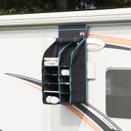 Висещ организатор за палатка с 10 джоба Черно 40,5 x 25 x 80 см