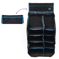 Висещ организатор за палатка с 10 джоба Черно 40,5 x 25 x 80 см