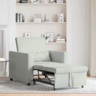 Единичен диван легло Светлосиво 90 x 165 x 87 см Кадифе