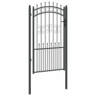 Врата за ограда с връх под формата на копие Сив 103 x 175 cm