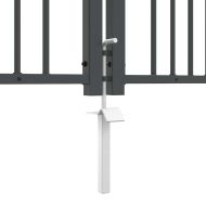 Врата за ограда с връх под формата на копие Сив 305 x 175 см