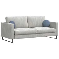 Възглавници за седалки 2 pcs Синьо Ø 30 cm Кордюрова тъкан