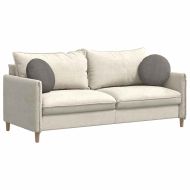 Възглавници за седалки 2 pcs Светлосиво Ø 40 cm Кордюрова тъкан