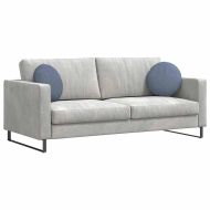 Възглавници за седалки 2 pcs Синьо Ø 40 cm Кордюрова тъкан