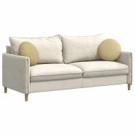 Възглавници за седалки 2 pcs Сивозелен Ø 40 cm Кордюрова тъкан