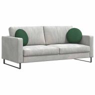 Възглавници за седалки 2 pcs Тъмен зелен Ø 40 cm