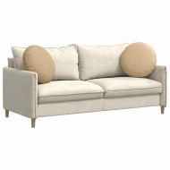 Възглавници за седалки 2 pcs Сивозелен Ø 50 cm Кордюрова тъкан