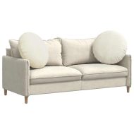 Възглавници за седалки 2 pcs Крем Ø80 x 29 см Кадифе