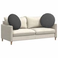 Възглавници за седалки 2 pcs Тъмен сив Ø 80 cm Кордюрова тъкан