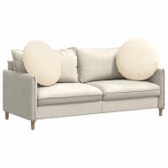 Възглавници за седалки 2 pcs Крем Ø 80 cm Кордюрова тъкан