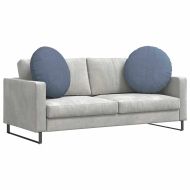 Възглавници за седалки 2 pcs Синьо Ø 80 cm Кордюрова тъкан