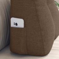 Възглавница за гръб Кафяво 45 x 24 x 50 см текстил