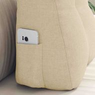 Възглавница за гръб Крем 45 x 24 x 50 см текстил