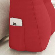 Възглавница за гръб Червено 45 x 24 x 50 см текстил