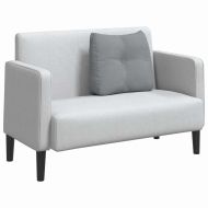 Възглавница за гръб Светлосиво 60 x 24 x 50 см текстил