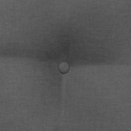 Възглавница за гръб Тъмен сив 60 x 24 x 50 см текстил