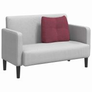 Възглавница за гръб Виненочервен 60 x 24 x 50 см текстил