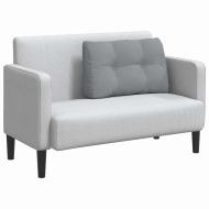 Възглавница за гръб Светлосиво 80 x 24 x 50 см текстил