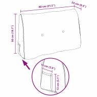 Възглавница за гръб Светлосиво 80 x 24 x 50 см текстил