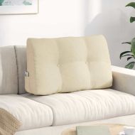 Възглавница за гръб Крем 80 x 24 x 50 см текстил